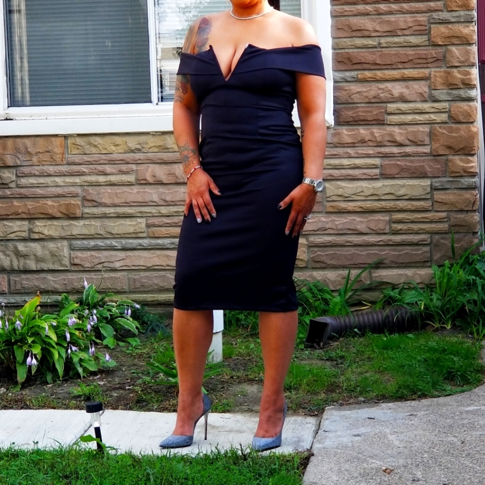 black cocktail dress